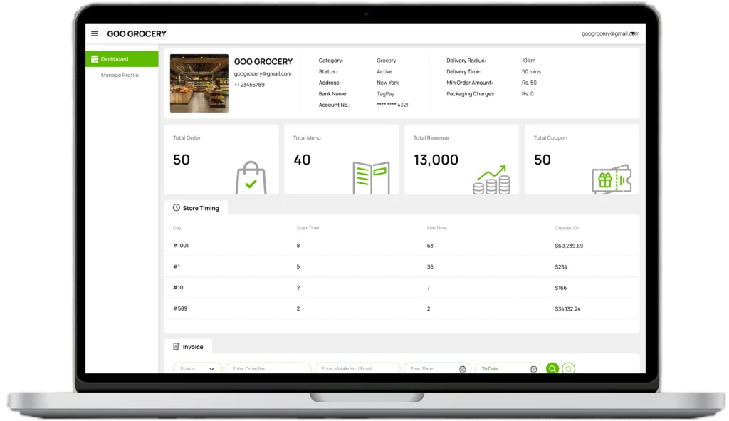 Admin Panel Features